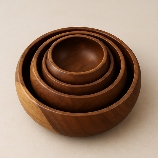 Bombeh Wooden Bowl Set of 4