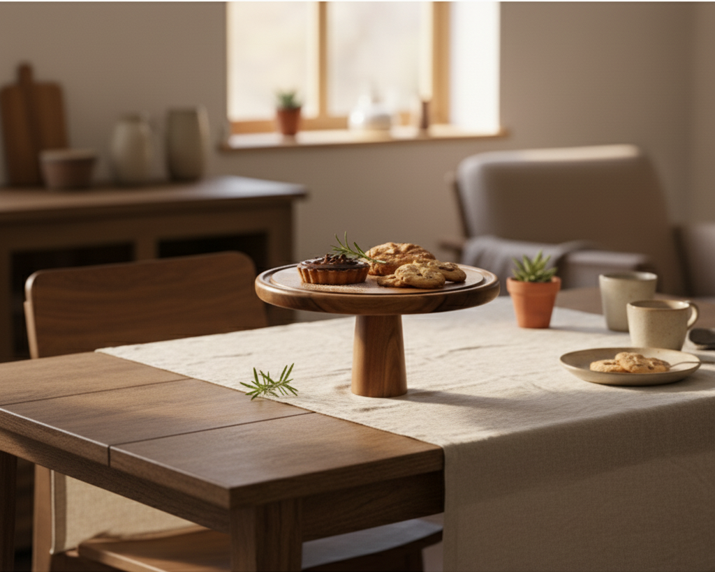 Solid Wood Cake Stand