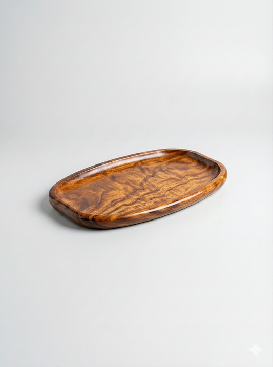 Oval Wooden Nuts Tray