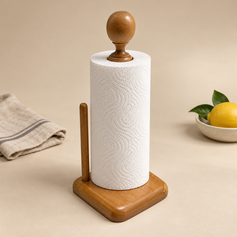 Kitchen towel stand with cutter — hero