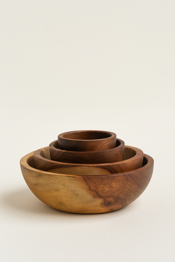Wooden Bowl Set – Set of 4