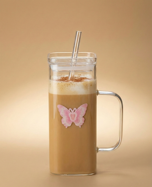 Butterfly Sip Glass Mug