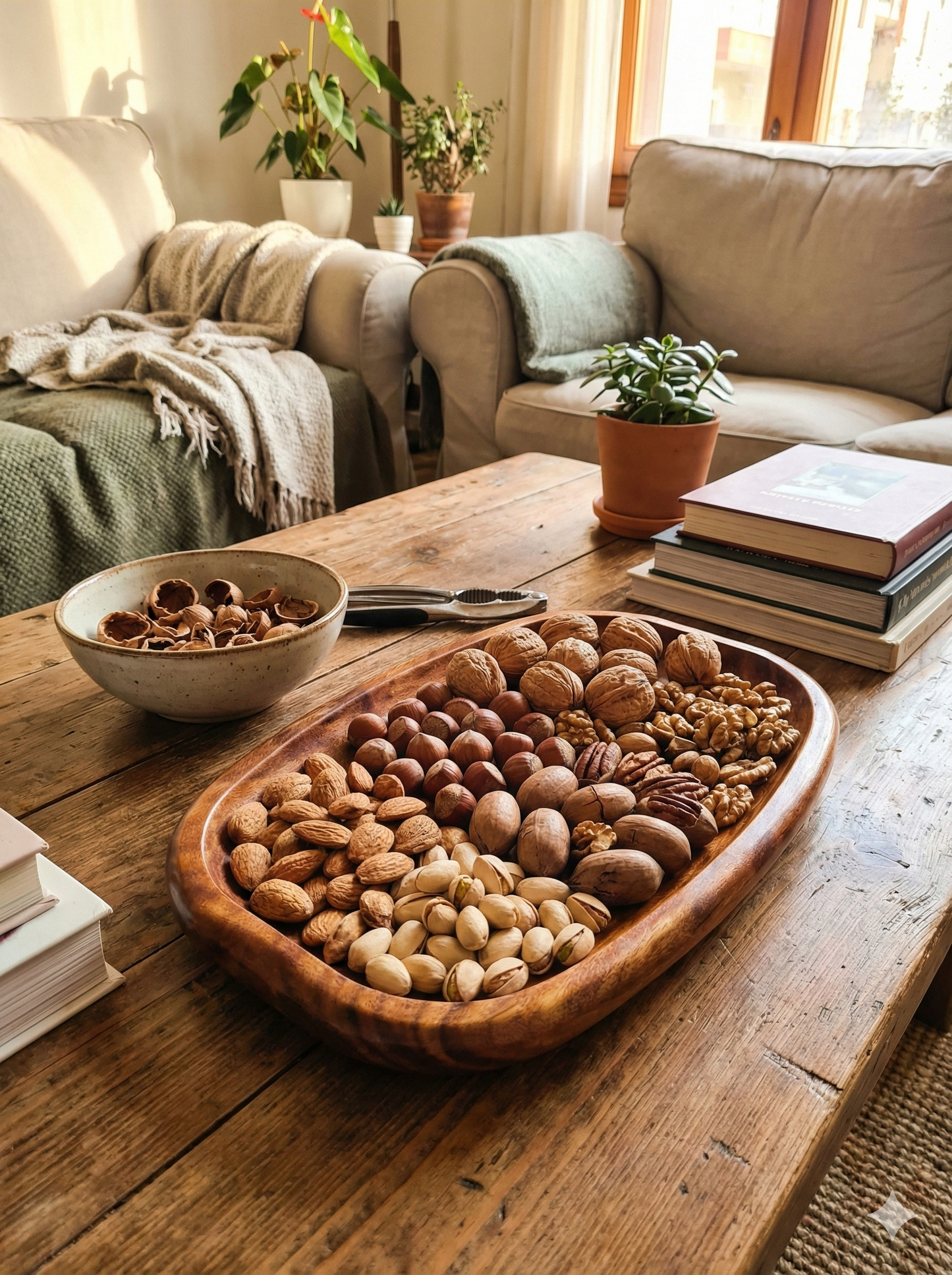 Oval Wooden Nuts Tray