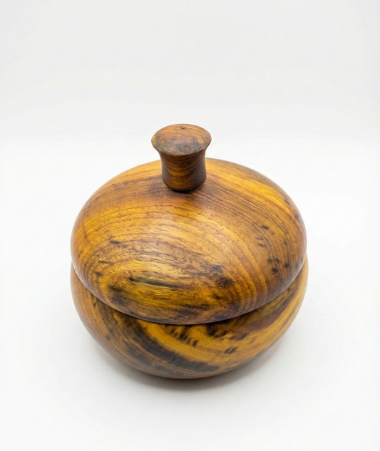 Wooden Storage Jar